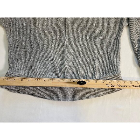White House Black Market Sweater Womens M Gray Pullover Ribbed V Neck Casual - Picture 7 of 9